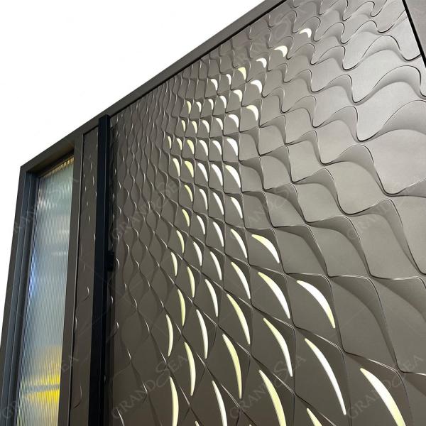 Aluminium Door with LED Lights  American Senior Entrance Door Superior a Class Lock System Aluminium Door