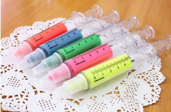 2014 Hot! Novelty plsastic ball,simulation syringe mark pen ,nice gift for children