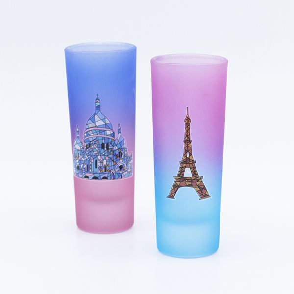 50ml Souvenir cup with color spraying and decal firing commemorative significance for tourist attractions