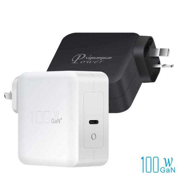 AU 2ピンUSB-C ウォールチャージャー, 100W 高速出力型C 電源アダプタ ラップトップ,タブレット,モバイルデバイス