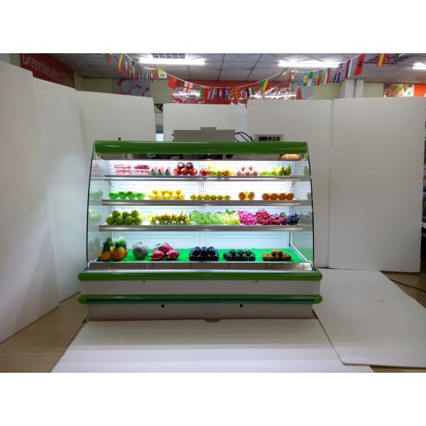 Покрытые овощ/мясо охладителей 8фт палубы стального тела открытый длинный Рефригератед витрина