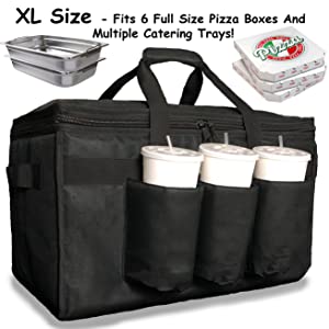 Insulated Pizza Delivery Bag Moisture Free For Catering Food Delivery, Restaurant, Cookouts Red picnic Bags