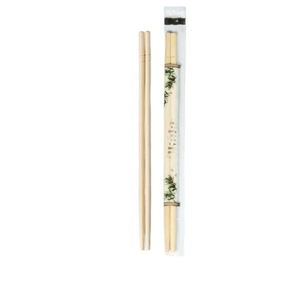 Business Gifts Round Bamboo Disposable Chopsticks with Customized Logo and 100% Natural Bamboo Material
