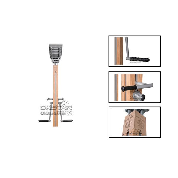 outdoor wooden fitness equipment leg exercise machine