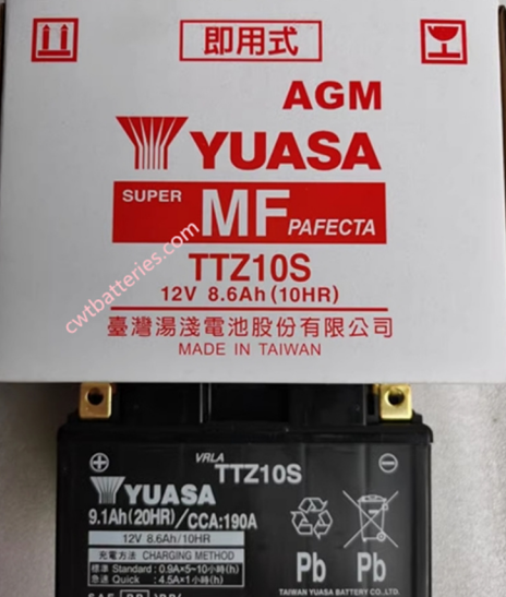 Yuasa YTZ10S Battery 12V 8.6Ah10HR New Original Motorcyle Battery