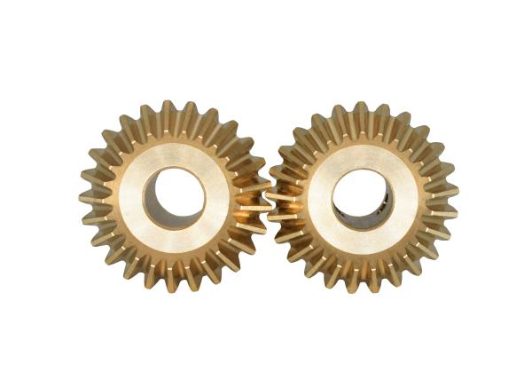 Miniature Brass Alloy Straight Bevel Gear 25T 1 Module 26.4mm Crown Diameter