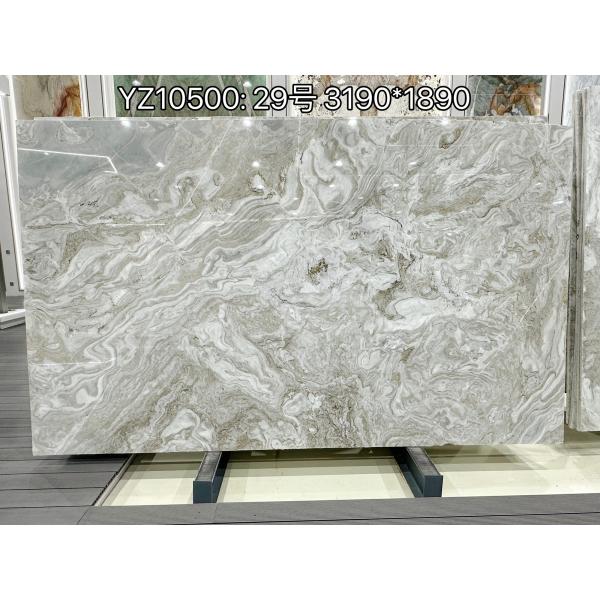 Brazilian Square Marble Slab Durable Natural Stone Indoor For Premium Feature Walls