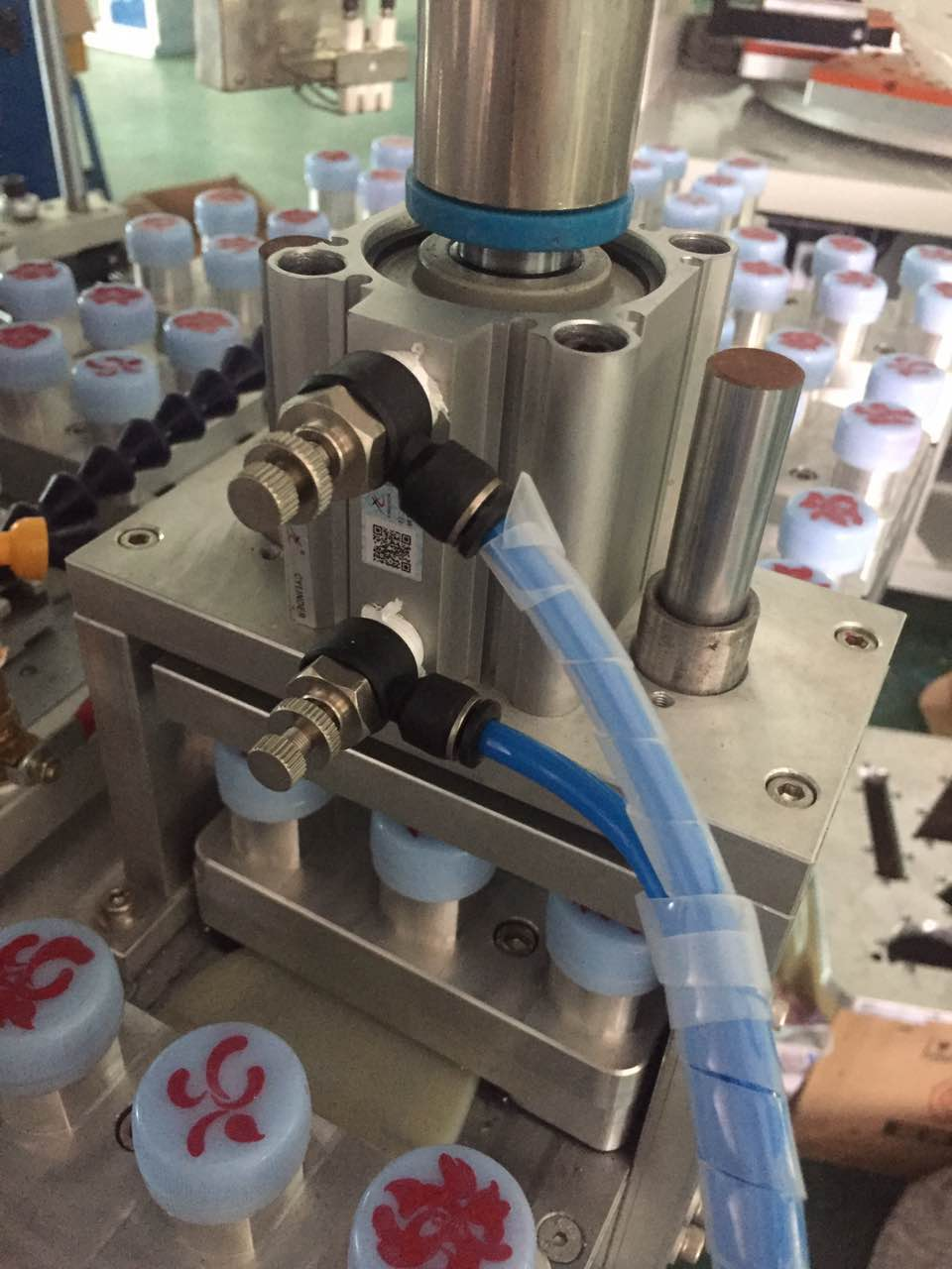 Fully Automatic Four Color Bottle Cap Pad Printing Machine 50HZ / 60HZ