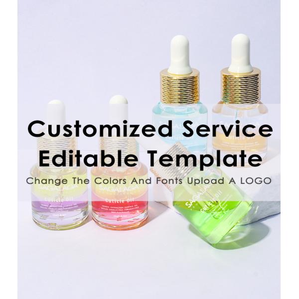 SAGALAGA 13 Scented Glass Nail Cuticle Oil 15ML Bottle With Dropper Amazing Double Layer Moisturizing Oil for Dry Cuticles