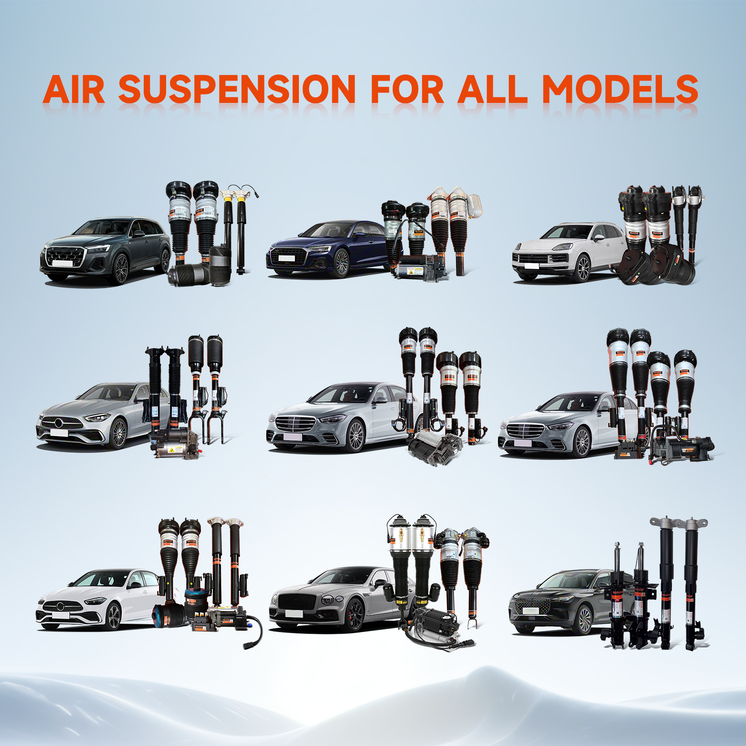 164 320 6113 Adjustable Air Suspension Shock Absorber For Mercedes Benz 164