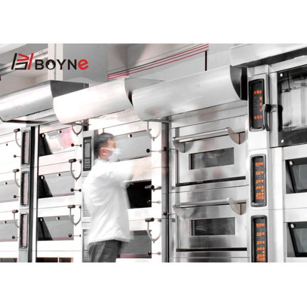 Electric Stainless Steel Bakery Oven With Three Deck 8 Trays Cabinet