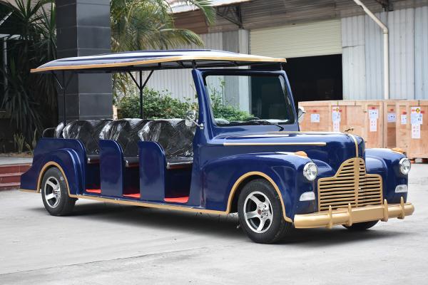Long Wheelbase Spacious Passenger Cabin Electric Vintage Cars With 11 VIP Seats