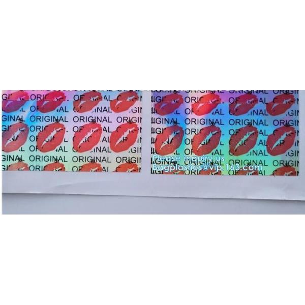 Custom 3D Holographic/Laser/hologram Avoid security material sticker label, laser sticker, lazer labels, bagease