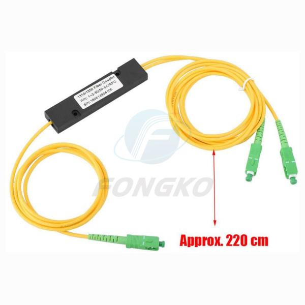 Coupleur micro optique 1310nm ou 1490nm ou 1550nm de rapport du diviseur 1*2 FBT de fibre de haute qualité du 1:2 SC/APC d'ODM FTTH d'OEM