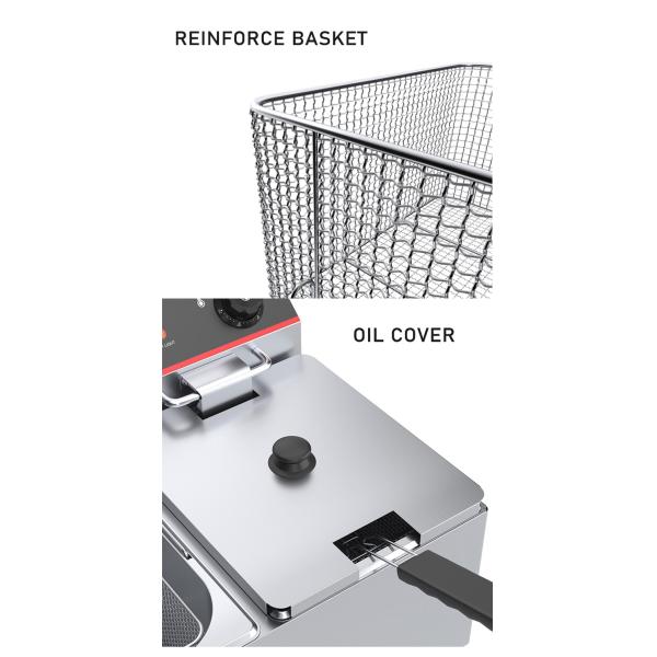 Защита от перегрева 2 бака 2 корзины Автоматическая фритюрная машина для оборудования ресторанов