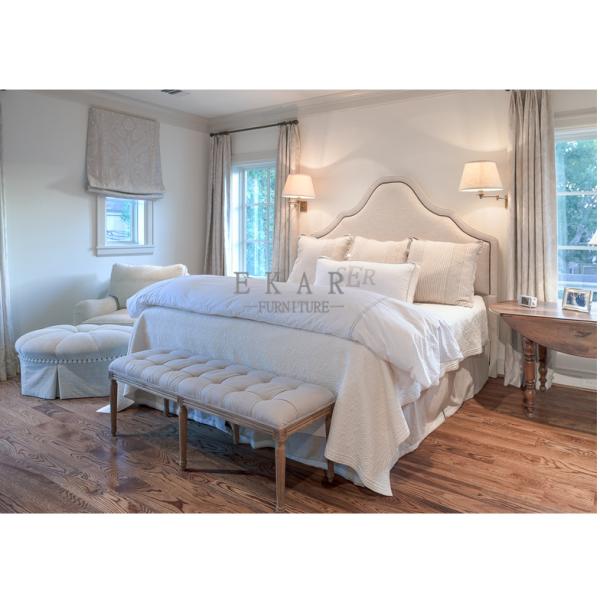 Latest Simple Design Home Furniture Upholstered Wooden Bed