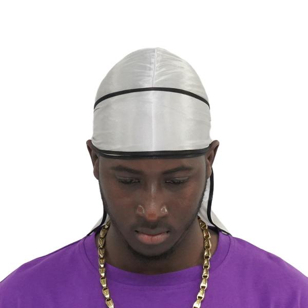 Men Satin Headwrap Long Tail Design Durag