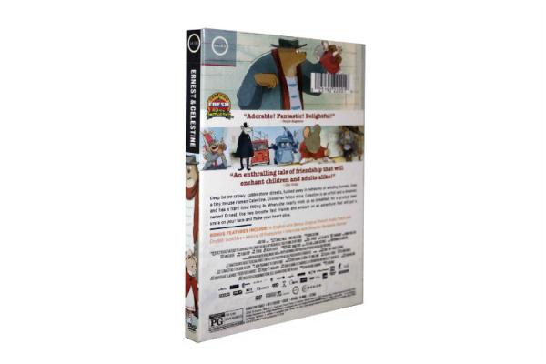 Newest Ernest & Celestine dvd Movie disney movie children carton dvd with slip cover case