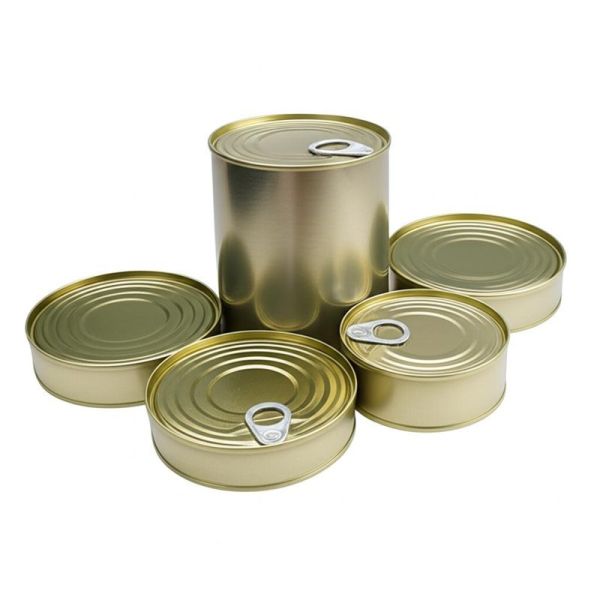 Recyclable Metal Tin Cans with Easy Open Lids and Various Sizes for Food Beverage Pharmaceutical Packaging