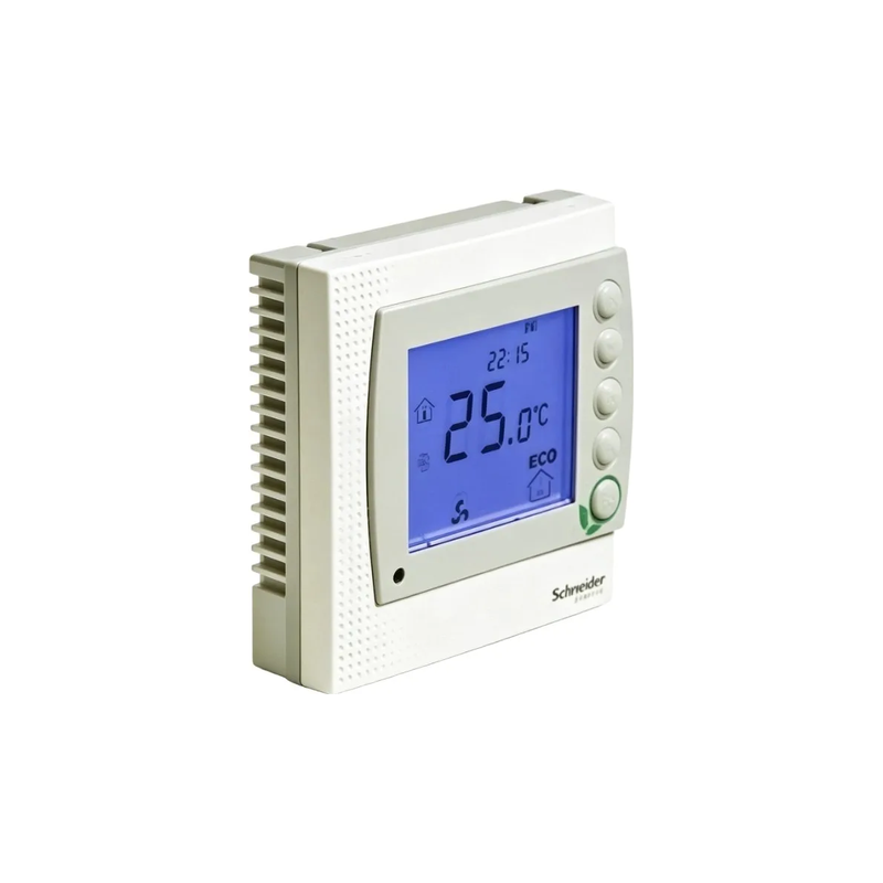 TC303-3A2DLS Schneider TC300 Digital Fan Coil Thermostat Backlit LCD 3 Fan Speed 3A Relay Output Key Lock