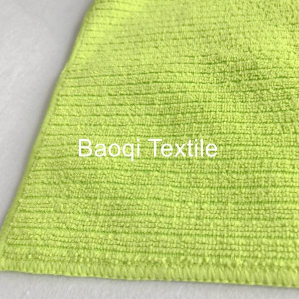 Green 2 layersthick twist solid microfiber dish rags， tea towels wipes,single side kitchen cleaning rags size 40*40cm