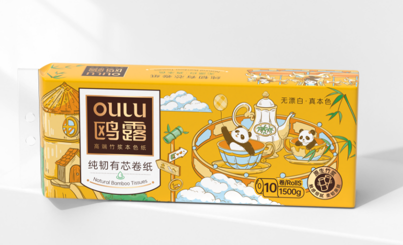 Wholesale Custom Soft Embossed Toilet Paper Roll Bamboo Pulp 2-layer to 4-layer Toilet Paper