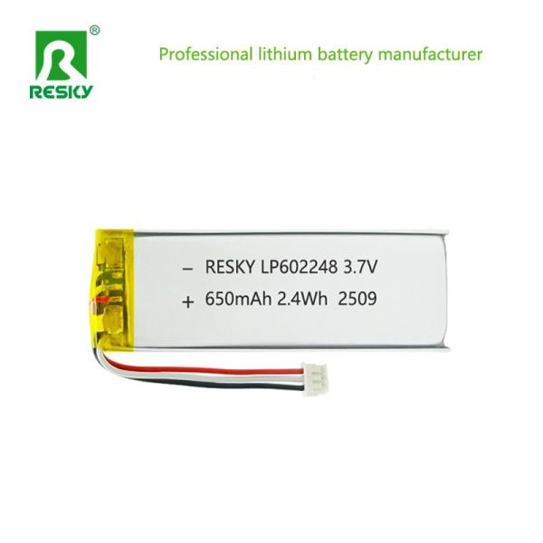 OEM Factory Solar LiPo Battery 602248 3.7V 650mAh Lithium Polymer Battery Pack for Smart Wearables
