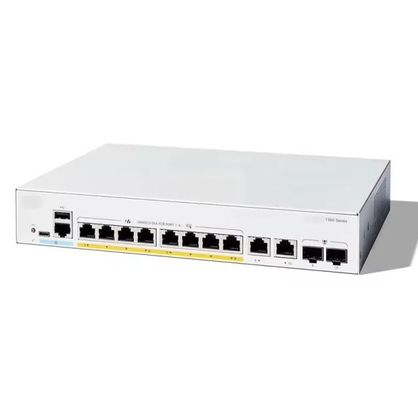 Stock GE C1300-8FP-2G Combo Network Switch Full PoE 8-Port with 2x1G SNMP LACP QoS Stackable Function