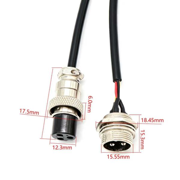 GX16 aviation plug with cable, 2~10-pin male and female mating, industrial equipment, waterproof socket connector