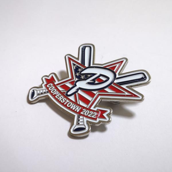 Nickel Finishing Popular US Baseball Club Lapel Pin for Baseball Game Events