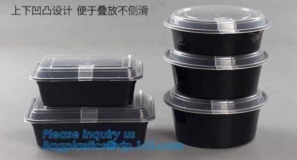 PET clear plastic food disposable container fruit salad bowl,disposable food packaging plastic bowls with lids bagplasti