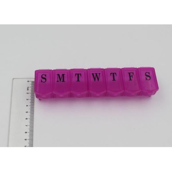 Portable 7 Day Pill Box Organizer For Kid And Adult , Food Grade Medical Pill Box