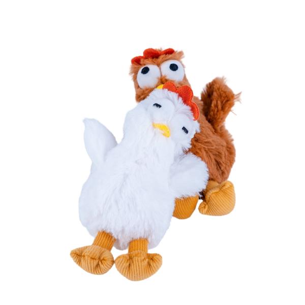 Soft Cartoon Hens Egg Laying Keychain Stuffed Toys Short Plush Chicken Pendants