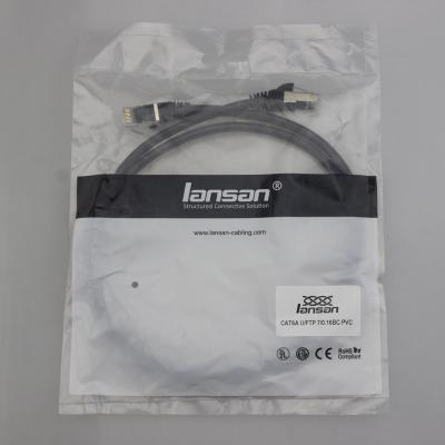 FM PE Gold Plated Connector Cat6A Patch Cord 4 Pairs Al Foil
