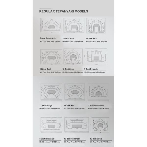 таблица гриля теппаньяки круга 1.6m электромагнитная японская для рекламы
