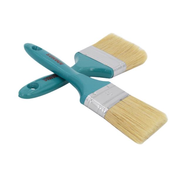 Flat Wide Natural Bristle Paint Brush 57-64mm Length Out Stainless Iron / Steel Ferrule