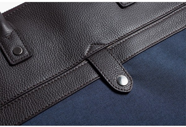 PU Leather Canvas Hanging Zipper Mens Travel Suit Garment Bags