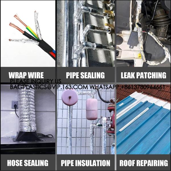 Aluminum Tape, Silver Fiberglass Foil Tapes, Temperature Adhesive Insulation Tape, Thermal Duct Tape For Ductwork