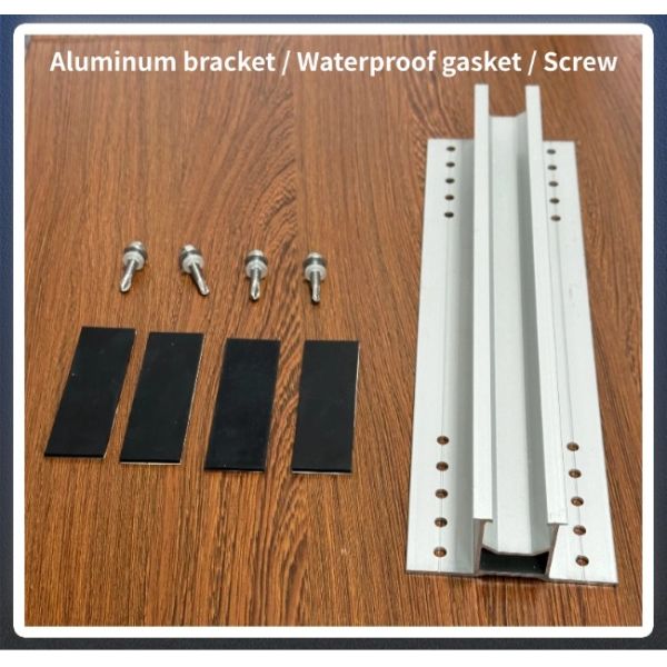 Rieles de montaje fotovoltaico solar cortos Kits solares Estructura metálica de aluminio Inclinada