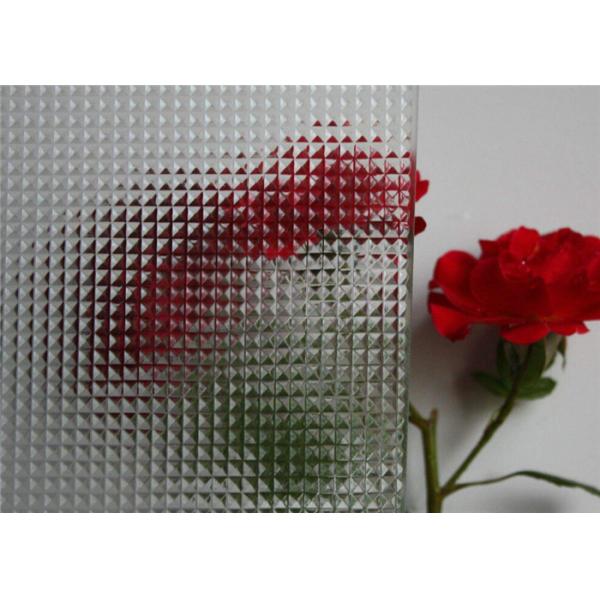 Diamond / Nashiji Decorative Patterned Glass Flat Glass For Construction