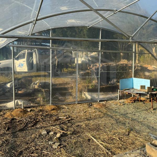 Greenhouse 200 micro PE Film Growing House Ventilated Serre Agricole Polytunnel Greenhouse