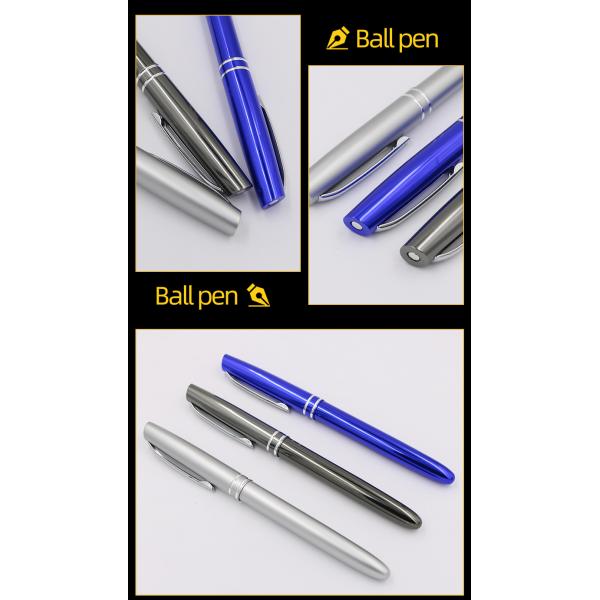 stylo à bille en aluminium classique 1.0 mm stylo à capuche insérable