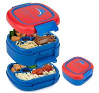 Boîte à lunch en plastique de 1400 ml congélateur à double couche pour enfants étanche