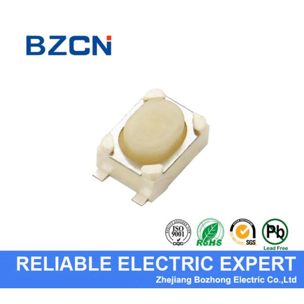 3X4 Mm Size Silent Tactile Switch White Case 300,000 Cycles Operation Life