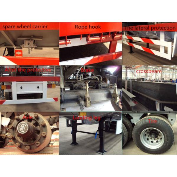 New Flat Bed Deck Semi Trailer For Container 25 - 40T CImc Heavy Truck Transportation