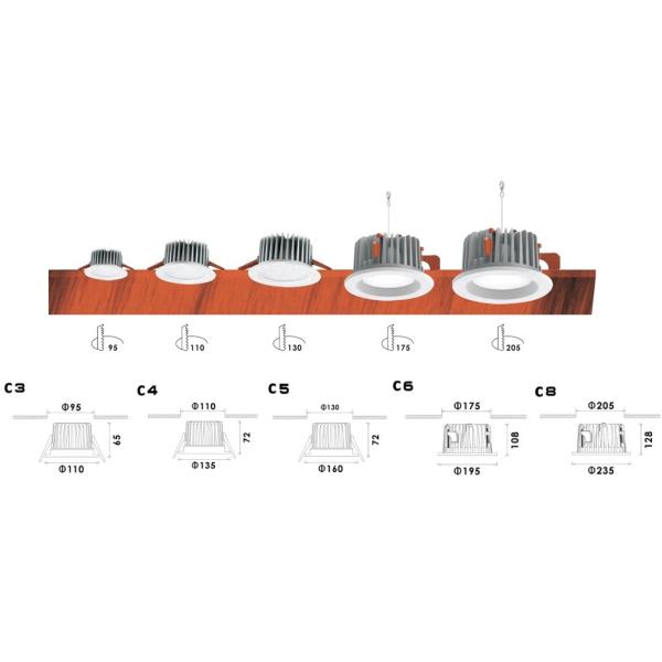21 iluminación de W 42 W 56 W LED/prenda impermeable residenciales SMD LED Downlight