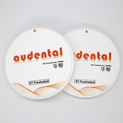 Audental Fast Easy Processing ST/DST Preshaded Zirconia Block With CAD/CAM System