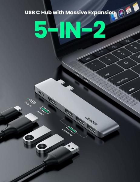 USB de type C à 4K-HDMI Thunderbolt 3 100W Livraison d'alimentation 3 Adaptateur de port USB 3.0 Station d'accueil pour MacBook