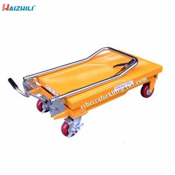 500kg Load Capacity Manual Scissor Lift Table With Convenient Foot Pump