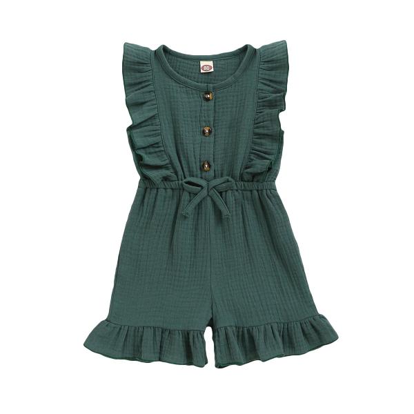 Children'S Outfit Sets Solid Color Ruffled Children'S Jumpsuit Multi Color Optional